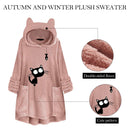 Sherpa Hood Wearable Blanket - Women Winter Hoodie Lazy Soft Blanket Casual Top