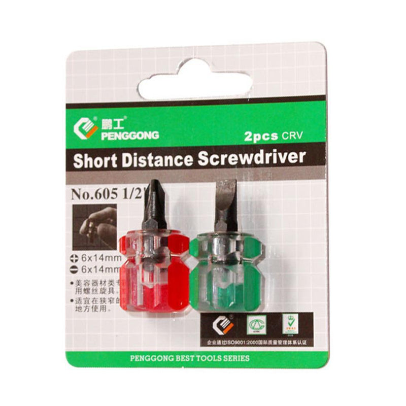 2pcs/set Multi-use 1/2inch PP Handle Insulated Phillips Slotted Screwdriver