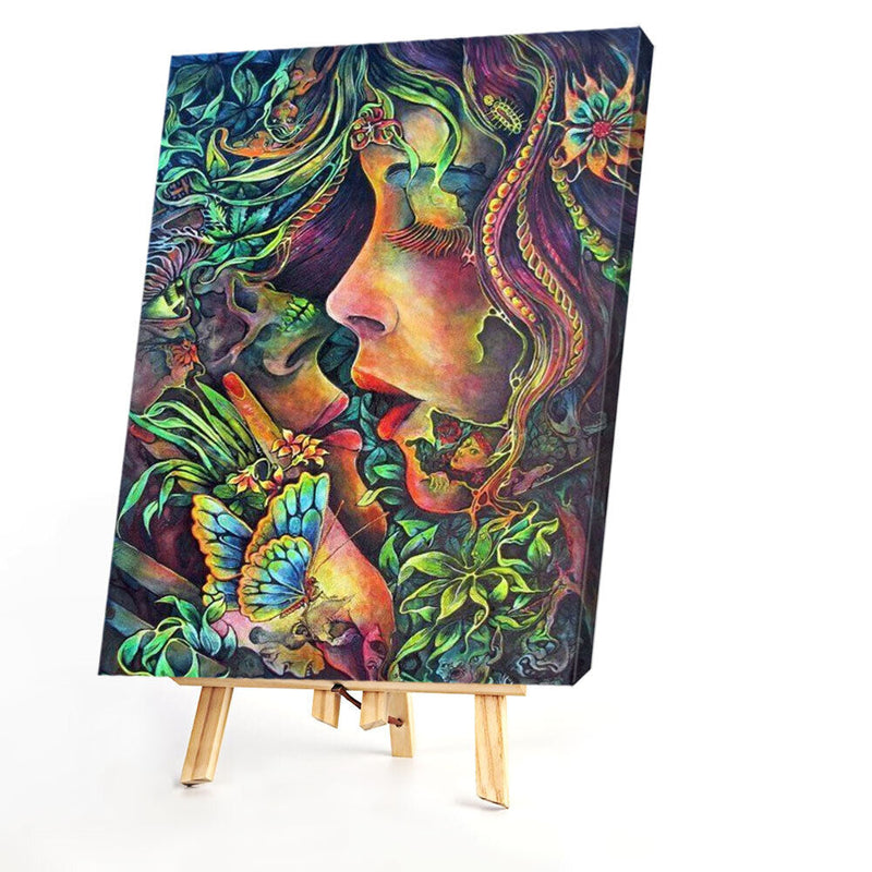Abstract Beauty Oil Paint By Numbers Kit Canvas Picture Wall Art DIY (B731)