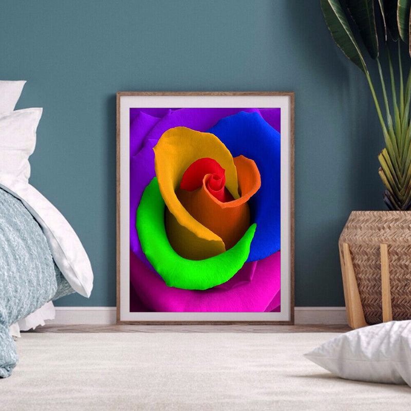 5D DIY Diamond Painting Color Flowers Full Drill Art Pictures Rhinestone Gift