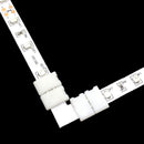 10Pcs 10mm RGB 4 Pin L Shape 90 Degree Solderless Connectors For 5050 12V LED