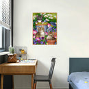 5D Diamond Painting Kit Flowerpot Cat Full Round Drill DIY Wall Art (VY001)
