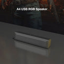 A4 6W RGB USB Wired Sound Bar for PC Home Theater TV Stereo Surround Speaker