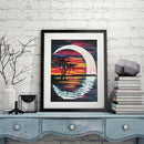 5D DIY Full Drill Diamond Painting Moon Cross Stitch Mosaic Kit Home Wall Arts