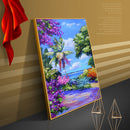 Mosaic Rhinestone Picture Craft DIY Purple Plants Diamond Painting Poster Decor