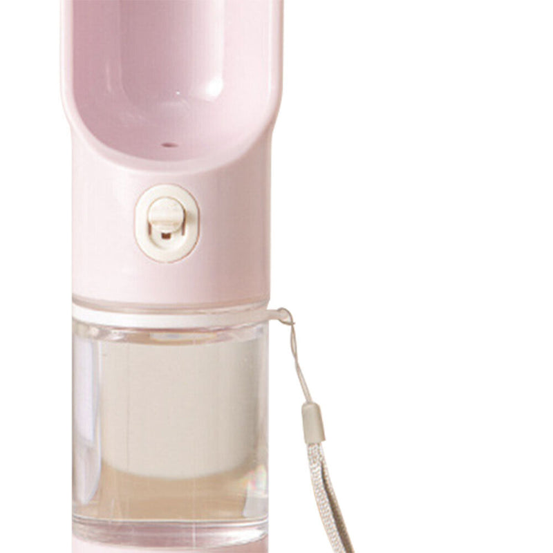 Portable Pet Dog Water Bottle Travel Outdoor Walking Drinking Cups (Pink)