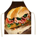 Kitchen Aprons for Women Men Household Baking Linen Cook Hamburger Tablier