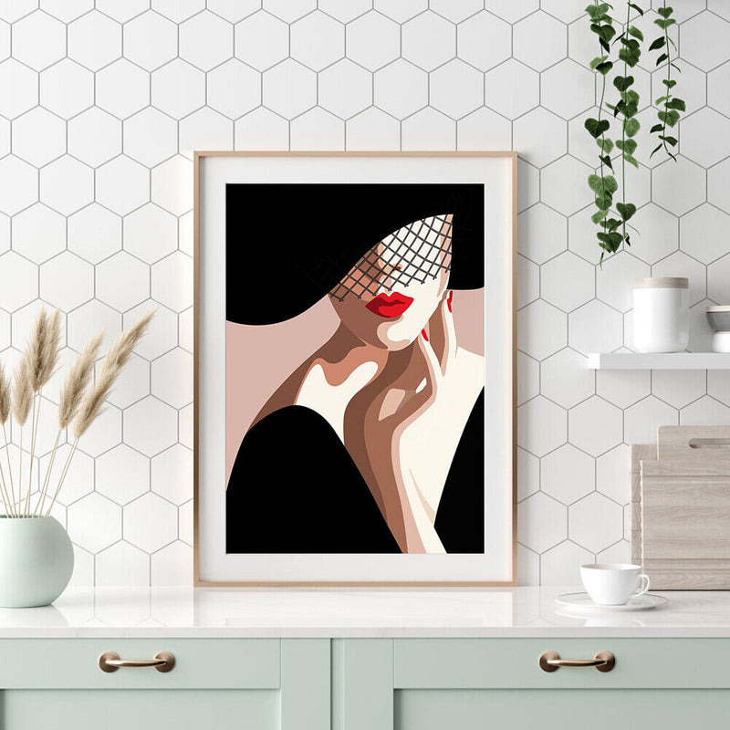 DIY Hand Painted Oil Modern Lady Drawing Canvas Paint By Numbers Kit Craft