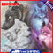 5D DIY Full Drill Diamond Painting Wolves Embroidery Craft Kit Living Room Decor