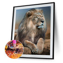 5D Full Round Drill Drawing Picture Lion Diamond Painting Living Room Ornam