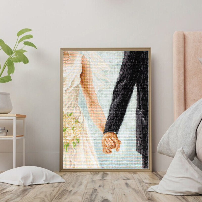 Full Embroidery Holding Hands Stamped 11CT Needlework Sets DIY Cross Stitch Kits