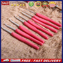8 sizes Soft Plastic Handle Home Aluminum Crochet Knit Hook Needle  Rose