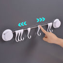 Movable Punch-free Tableware Rack Wall Hanger Single Rod Hook Storage Shelf