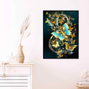 5D Kit Rhinestone Pictures DIY Golden Butterfly Full Round Drill Diamond Cr