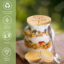 Bamboo Mason Jar Lids Reusable for Regular Mouth 68MM Tops Set 8 Packs