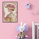 14CT Full Cross Stitch Elegant Lady Stamped DIY Cotton Thread Printed Needlework