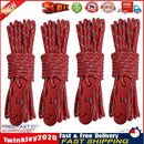 4pcs Wind Rope with Hooks Buckle for Outdoor Camping Hiking Tents (Red) Newly