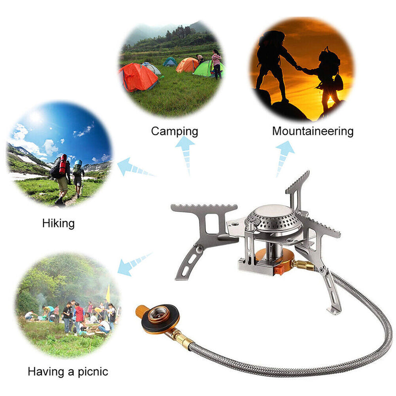 Outdoor Gas Stove Camping Folding Picnic Cooking Portable Split Stove (A) Newly