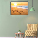 5D Diamond Painting Kit Beach Sunset Full Round Drill DIY Crafts Mosaic Pic