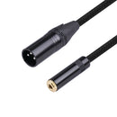 TRS 3.5mm Female to XLR 3 Pin Male Plug Adapter PC Phone Tablet Audio Conne