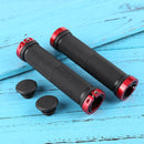 1pair Cycling Skid-Proof Grips Anti-Skid Plastic Bicycle Handlebar (Red)