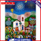 Frameless Digital Oil DIY Nature House Paint By Numbers Hand Painted Picture Kit