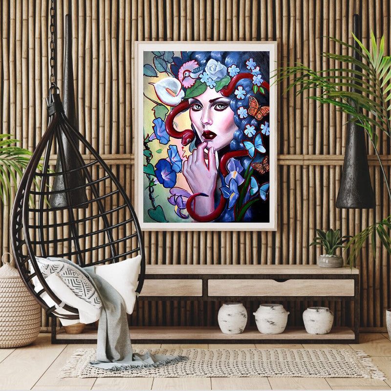 Flower Girl Oil Paint By Numbers DIY Canvas Wall Art Picture Craft Home Decor