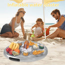 Inflatable Drink Holder Water Floating Beer Beverage Cup Saucer Snack Tray