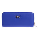 Fashion Lady Women Leather Clutch Wallet Long Card Holder Case Purse(Blue)