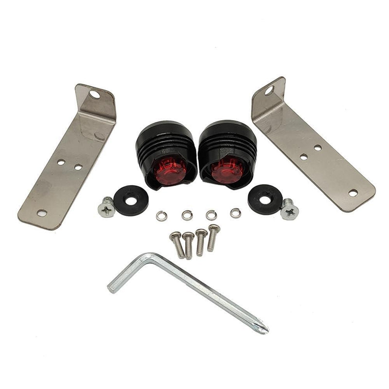 4pcs Electric Scooter Taillight for M365 1S Rear Tail Warning Lamp (Black)