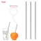 Reusable Stainless Steel Straight Drinking Tube Straw Pipette Suction Pipe Newly