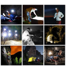 Three Headlights Hunting Fishing Headlamp USB Rechargeable Camping Head Torch