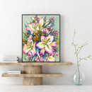 Full Round Diamond Painting Lilies Rhinestone Mosaic Home Wall Art Craft Decor