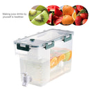 Drink Dispenser Leak-Proof Spigot Clear Storage with Filter Screen ( Green)