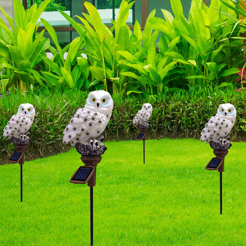2pcs LED Solar Light Owl Outdoor Yard Lawn Stakes Lamp Home Garden Decoration