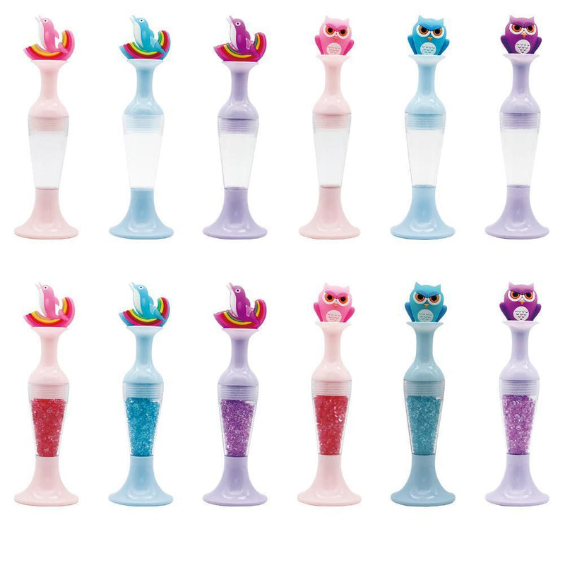Vase 5D Diamond Painting Point Drill Pen DIY Craft (Pink Owl no Drill)