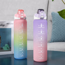 1000ML One-button Lock Sports Water Cup Leak-proof for Gym Outdoor (Purple)