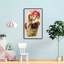 5D DIY Diamond Painting Cat Full Round Drill Mosaic Art Picture Rhinestone