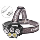 Powerful Sensor Headlamp USB Rechargeable LED Headlight Head Torch for Hiki