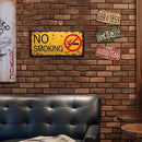 Retro Metal NO Smoking Plaques Painting for Bar Pub Tin Plaques Wall Sign Newly
