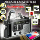 Flashlight Torch Hand Crank Emergency Radio Dynamo Wind Up Solar Weather Radio