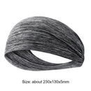 Women Men Elastic Headband Breathable Sweat Absorption Headdress (Blue)