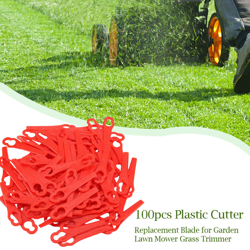 100pcs Plastic Brush Cutter Blades Garden Trimmer Replacement Part Garden T
