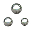 Stainless Steel Hollow Gloss Ball Reflective Metal Mirror Ball 3pcs(100mm)