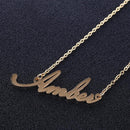 Fashion Women Letter Ambel Pendant Charm Clavicle Chain Necklace Jewelry
