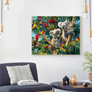 Full Cross Stitch 11CT Cotton Thread DIY Koalas Parrots Printed Embroidery