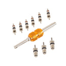 9pcs R134a Car A/C Valve Cores R-134a with Valve Core Remover Installer Tool
