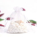 100pcs Organza Drawstrings Bags Christmas Gifts Candy Yarn Pouch (E White) Newly