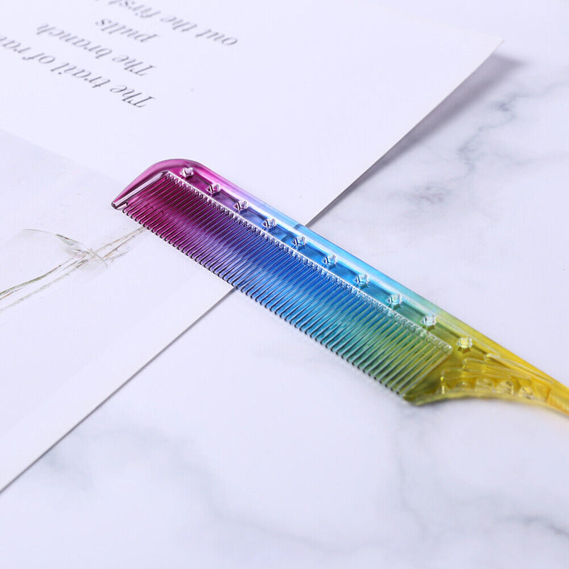 Anti-static Double Head Heat Resistant Rainbow Comb Hairdresser for Hair Cu