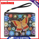 DIY Butterfly Special Shaped Diamond Painting Novelty Wristlet Bags Women Wallet